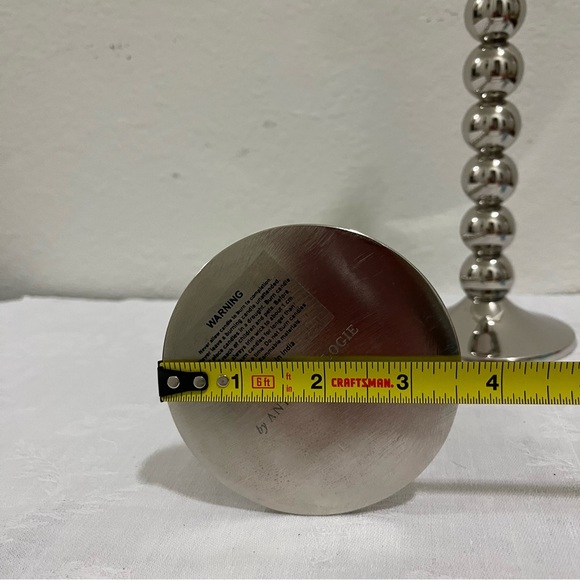 Anthropologie NIB “Sold Out” Set of 2 Small Silver Lumiere Candle Holders - Picture 11 of 12